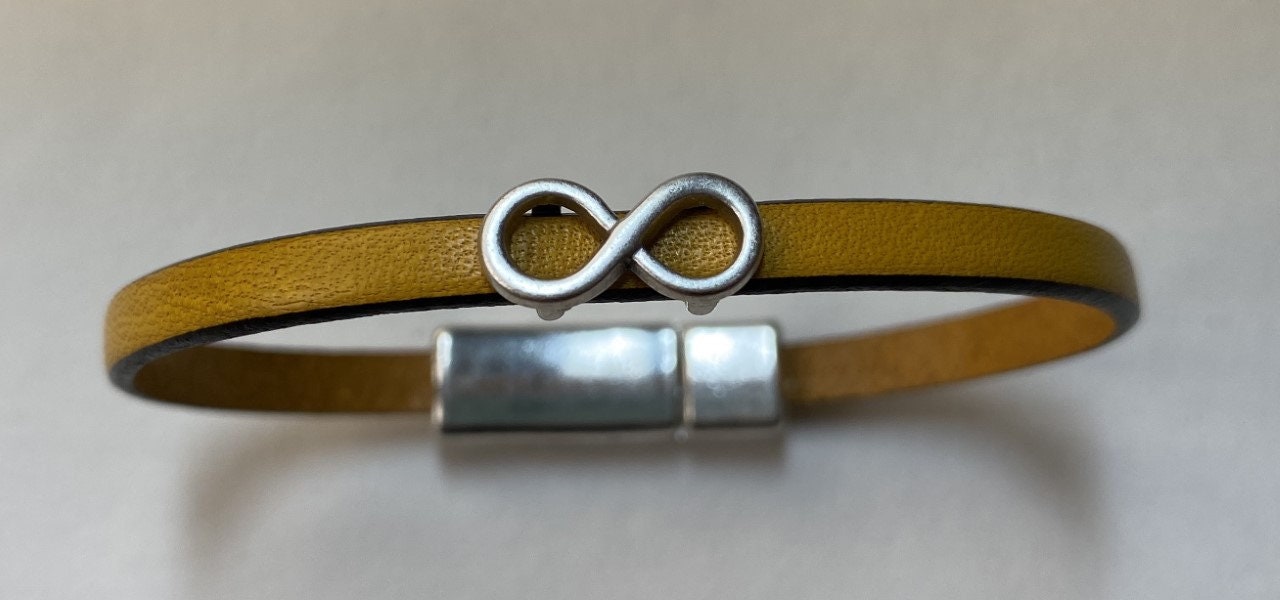 Pellarte Mini Italian Leather Bracelet with Infinity Symbol Etsy