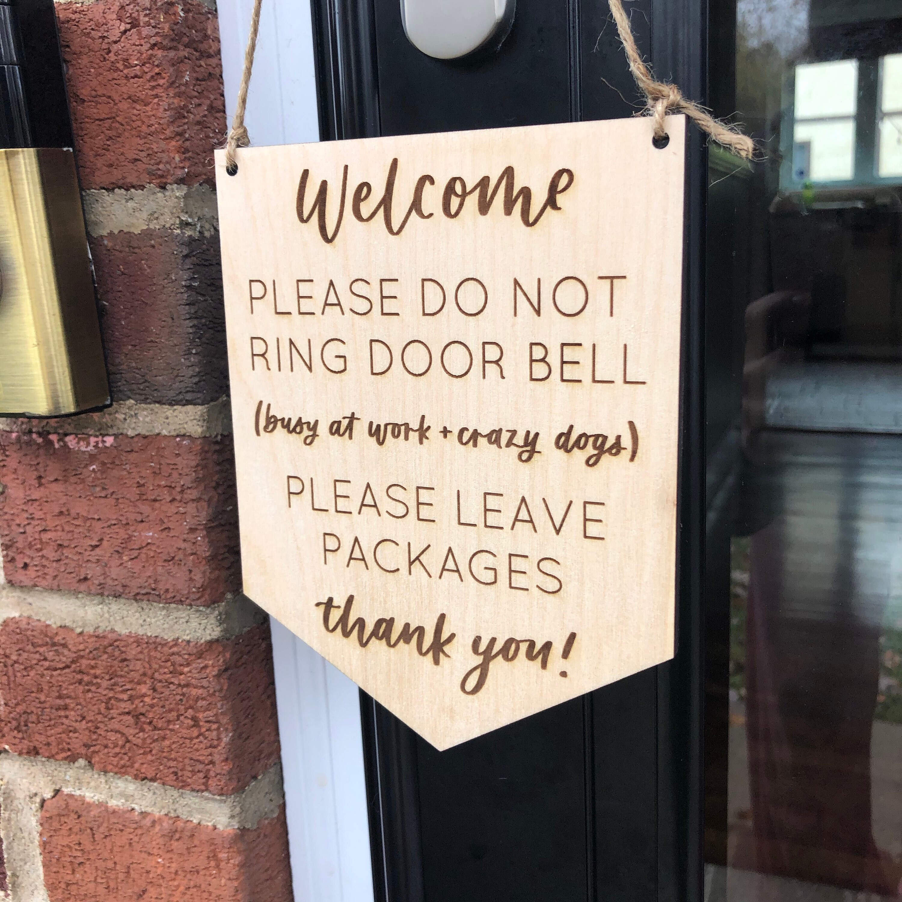 Do Not Ring Bell Sign Work From Home Loud Dogs Door Hanger Etsy