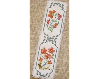 Floral Cross Stitch Bookmark Pattern: DIY Embroidery (PDF Pattern)