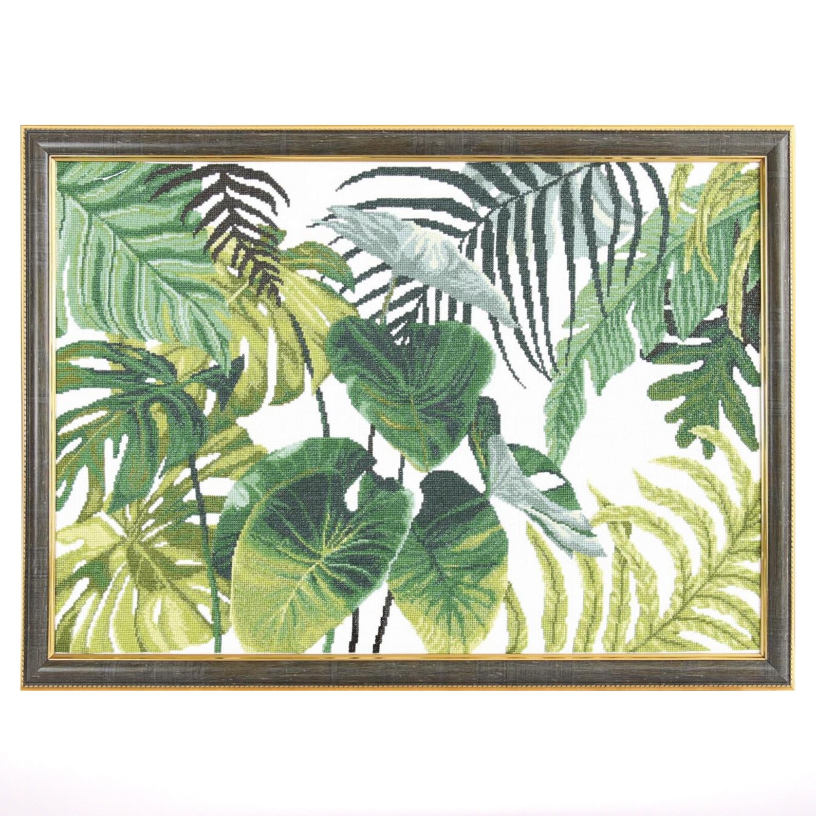Tropical leaves Cross Stitch kit Palm leaves Tropical Etsy