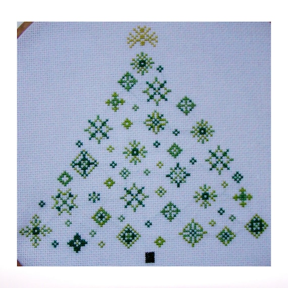 Fir-tree Cross Stitch pattern, Christmas Cross Stitch pattern, Christmas and New Year's gift, Wall Décor, PDF - instant download