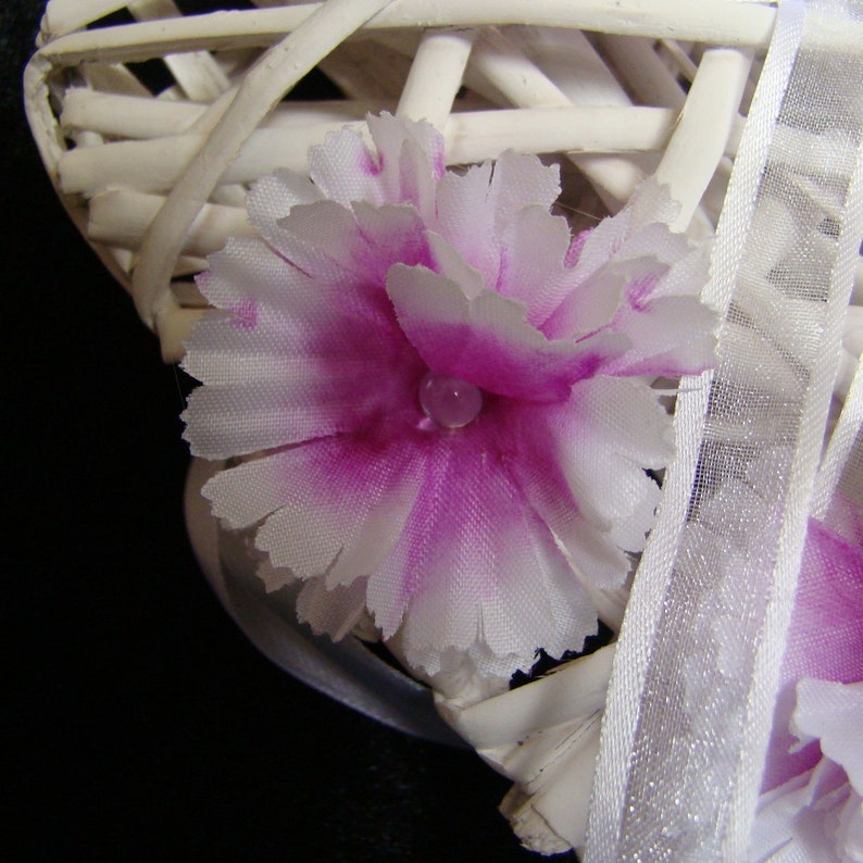 Rustic Ring Pillow Wedding ring pillow Ring bearer pillow alternative Rattan heart for wedding rings Wedding Accessory