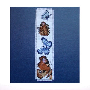Butterflies Bookmark scheme, Cross-stitch bookmarks, Bookmark scheme, Bookmarks with butterflies, Cross-stitch idea, Gift for book lovers