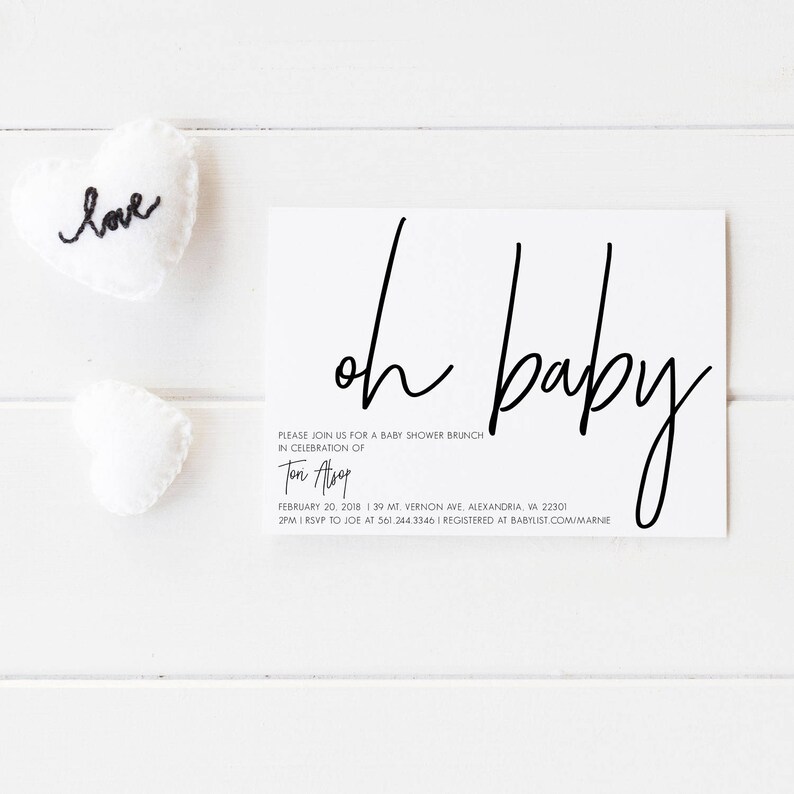 100+ Best Etsy Printable Baby Shower Invitations EtsyHunt