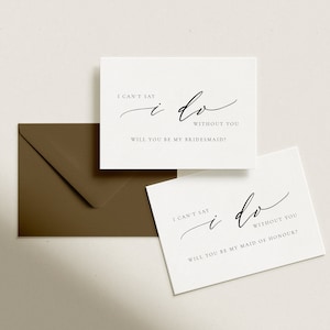 Hochzeit Party Karten, Hochzeit Kartenvorlagen, ich kann nicht sagen, ich mache ohne dich Karte, Brautparty Karten druckbar, werden Sie meine Brautjungfer sein Karte
