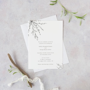 Printable Wedding Invitation - Simple Wedding Suite - DIY Wedding Invitations - Custom - Download - Invitation Set - Digital File - Printed