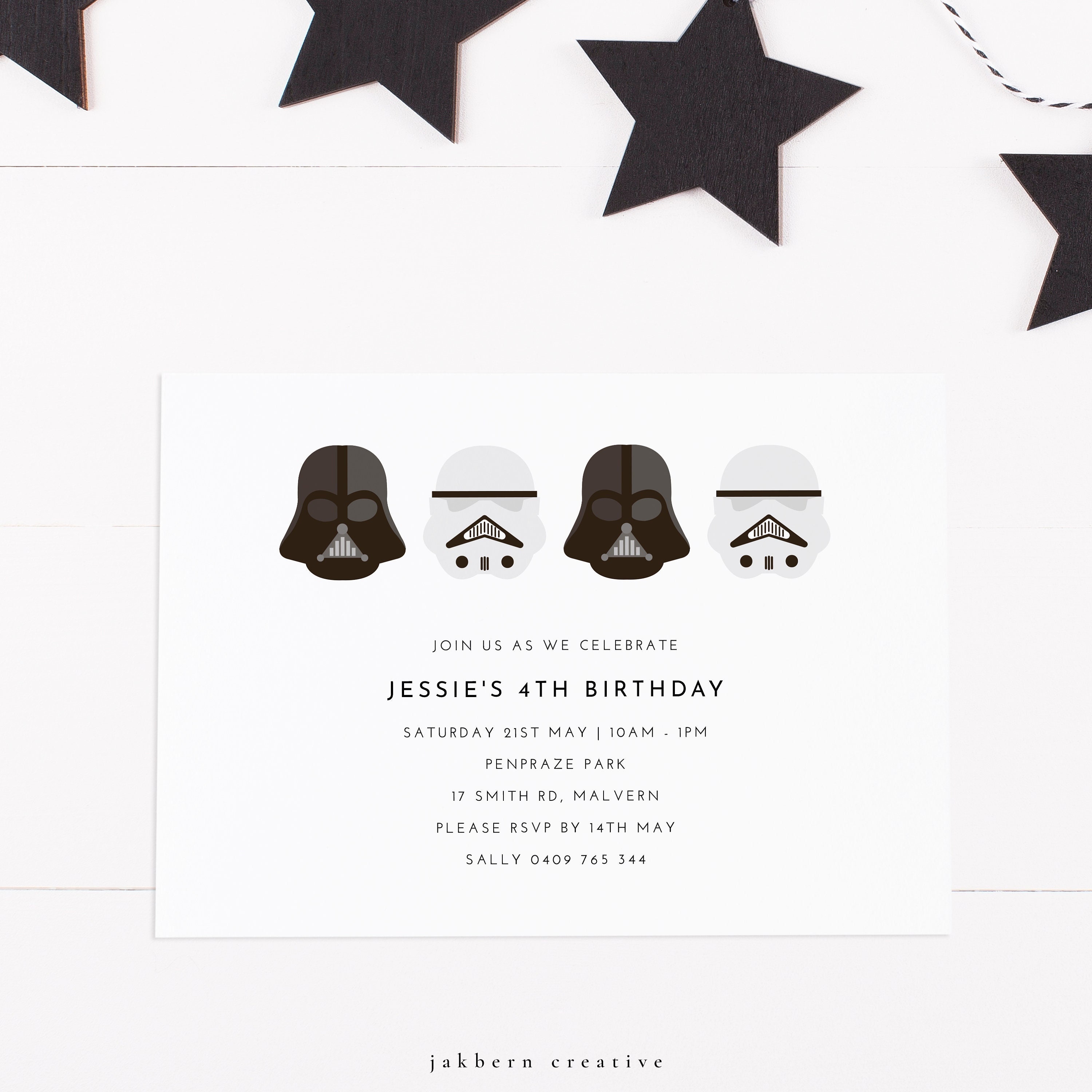 Printable Star Wars Invitation, Darth Vader Printable, Stormtrooper ...