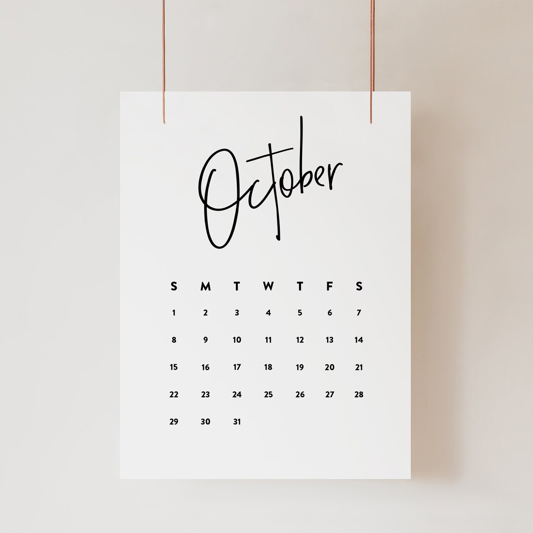Printable 12 Page 2023 Wall Calendar PDF A3A4 & A5 Calendar Etsy