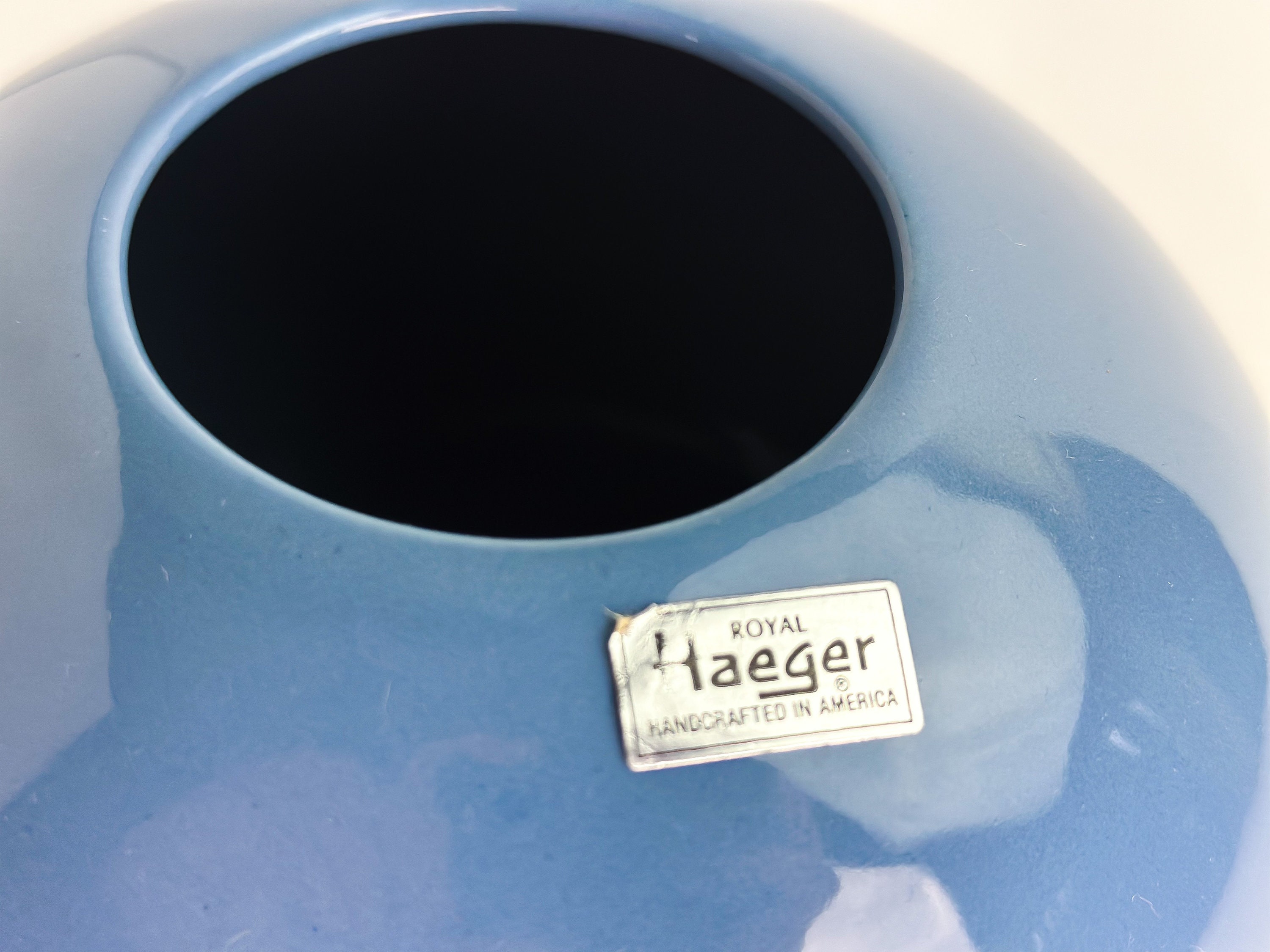 Vintage Haeger Globe Vase Periwinkle Dusty Blue Etsy