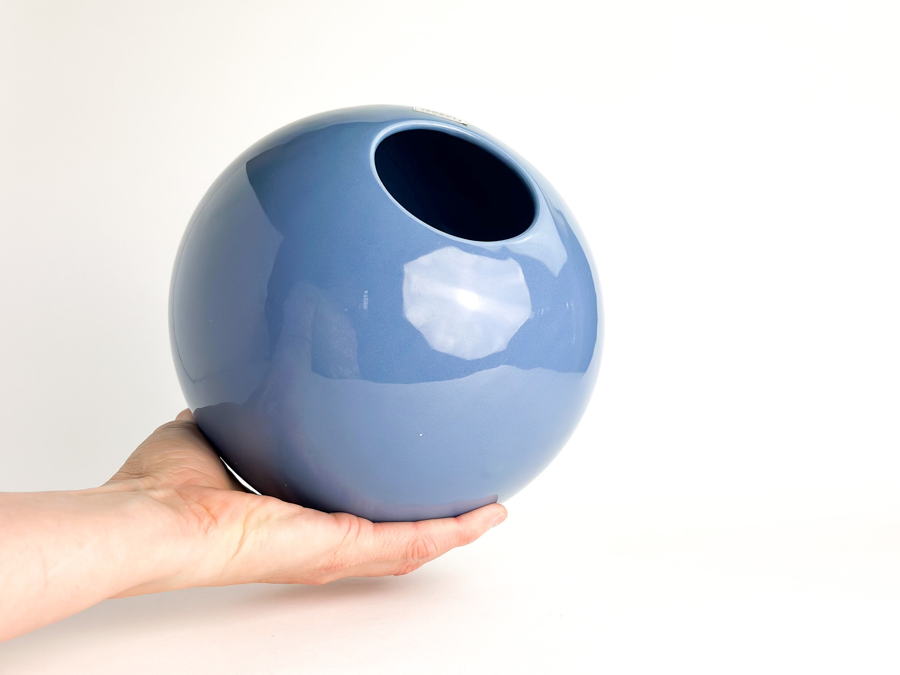 Vintage Haeger Globe Vase Periwinkle Dusty Blue Etsy