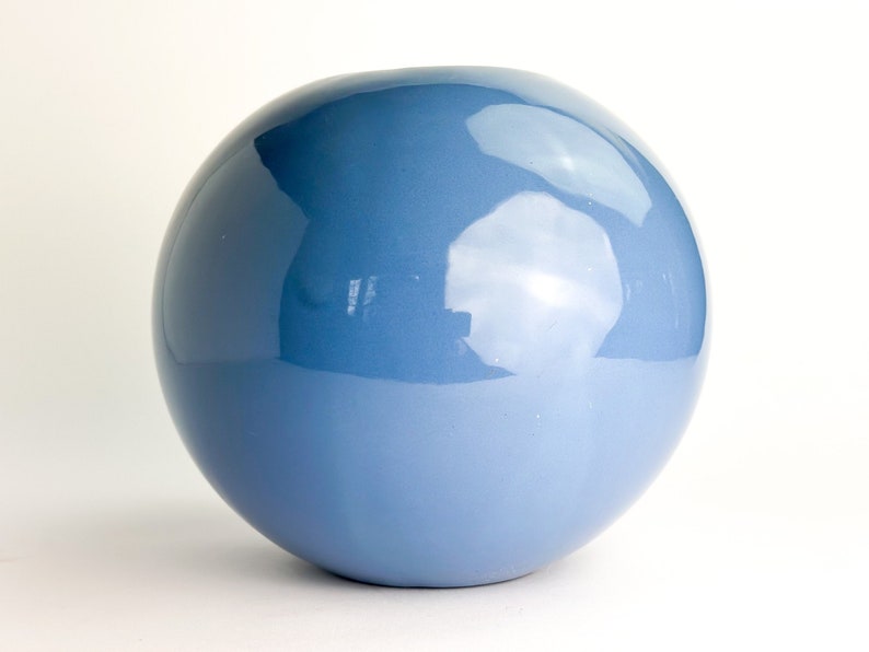 Vintage Haeger Globe Vase Periwinkle Dusty Blue Etsy