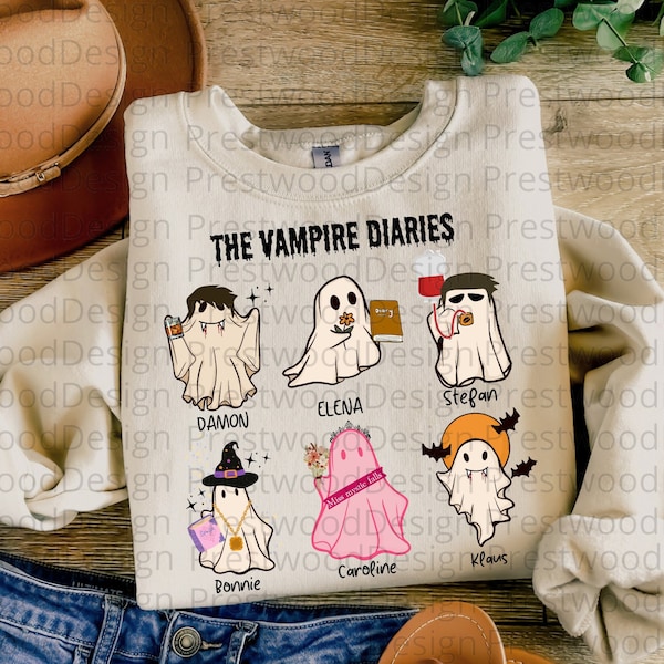 The vampire diaries png ghost digital design, tvd merch, tvd gift, the vampire diaries shirt designs