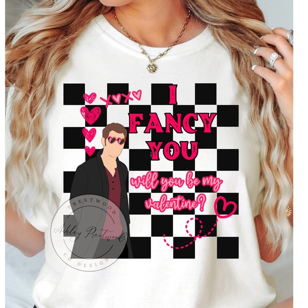 The vampire diaries, sublimation v day shirt design, bday shirt designs, vday gift, Valentines day png, Klaus I fancy you png