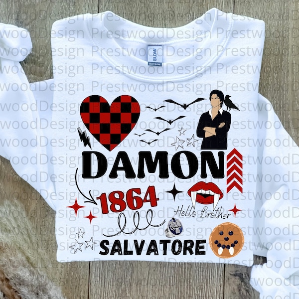 The vampire diaries, TVD instant download of TVD, Damon Salvatore png,hand drawn digital download,Sublimation,The Vampire Diaries png