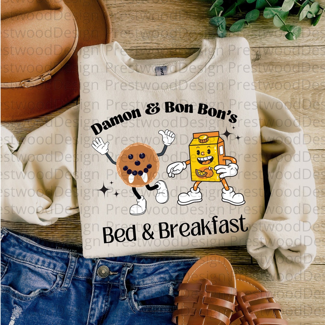 Damon and Bon Bons Bed & Breakfast Digital Design, Tvd Merch, Tvd Gift