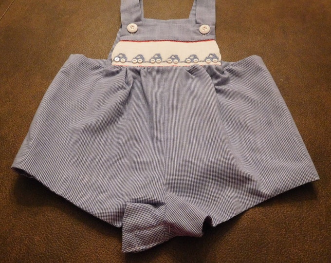 Hand Smocked Baby Boy Sunsuit Etsy