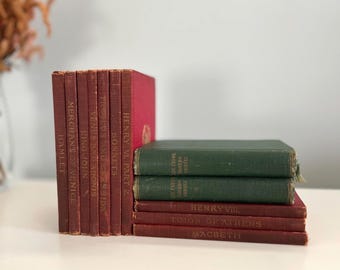 Festive Stack Old Decorative Books for Christmas Season Red & Green Antique Book Stacks for Holiday Decoration