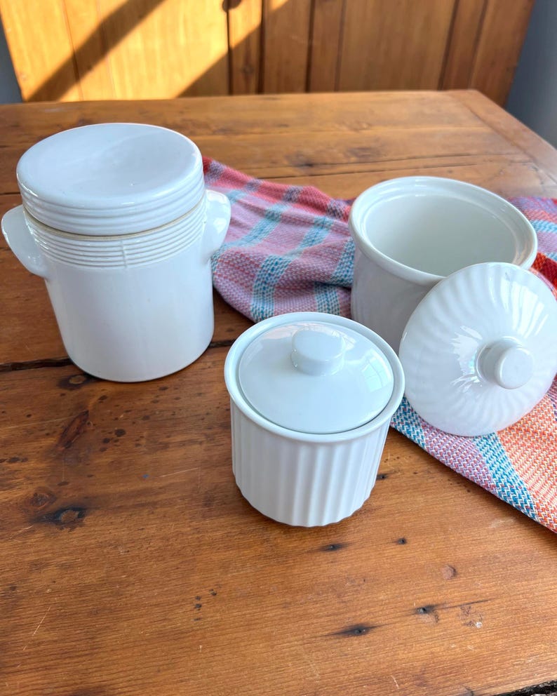 Items With Ridges Pantry Organization Vintage Canister Set Countertop Storage - Etsy