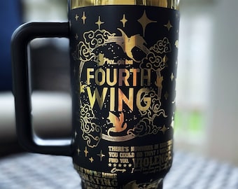 Custom Fourth Wing Tumbler: 40oz Engraved Stanley Style