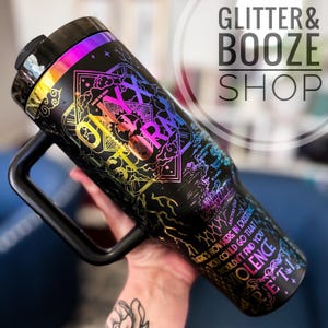 Custom Book-Themed Tumbler: Engraved 4th Wing Design, 40oz