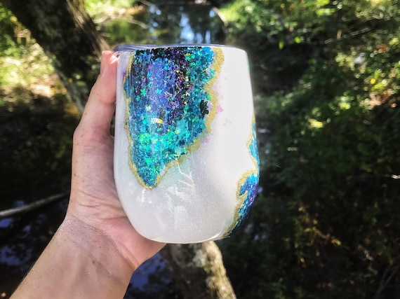 geode glitter tumbler
