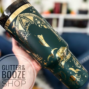 Throne of Glass Engraved Tumbler: 40 oz Gold Plated Stainless Steel Drinkware