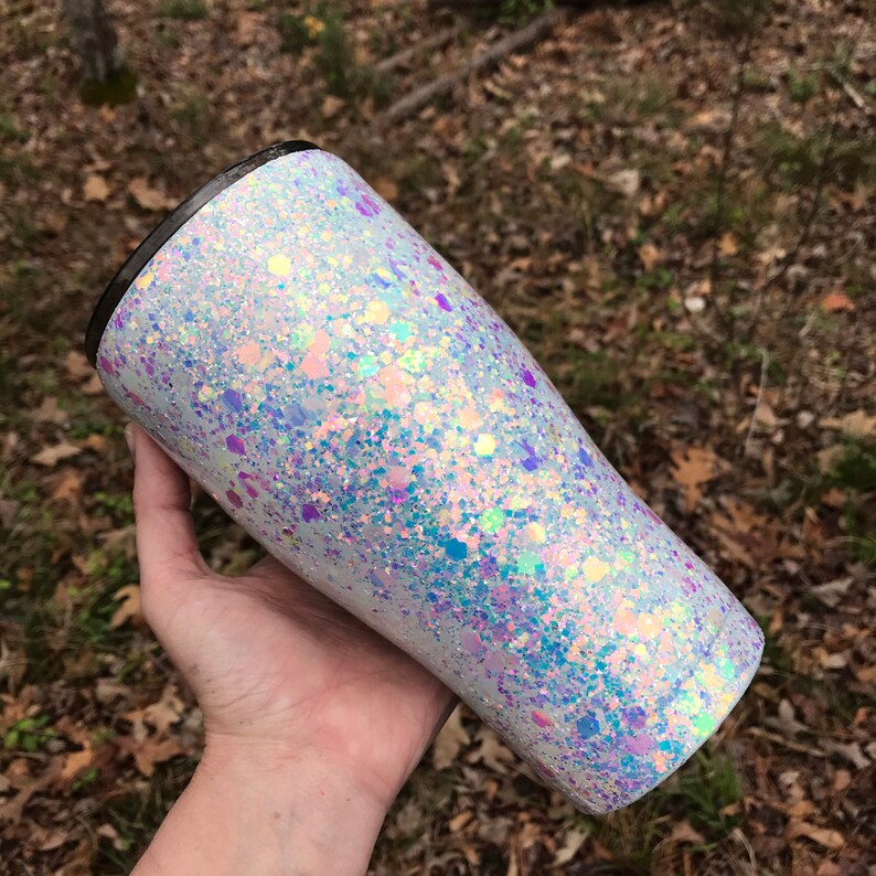 Opal Glitter Tumbler Custom gemstone Tumbler Glitter opal Etsy