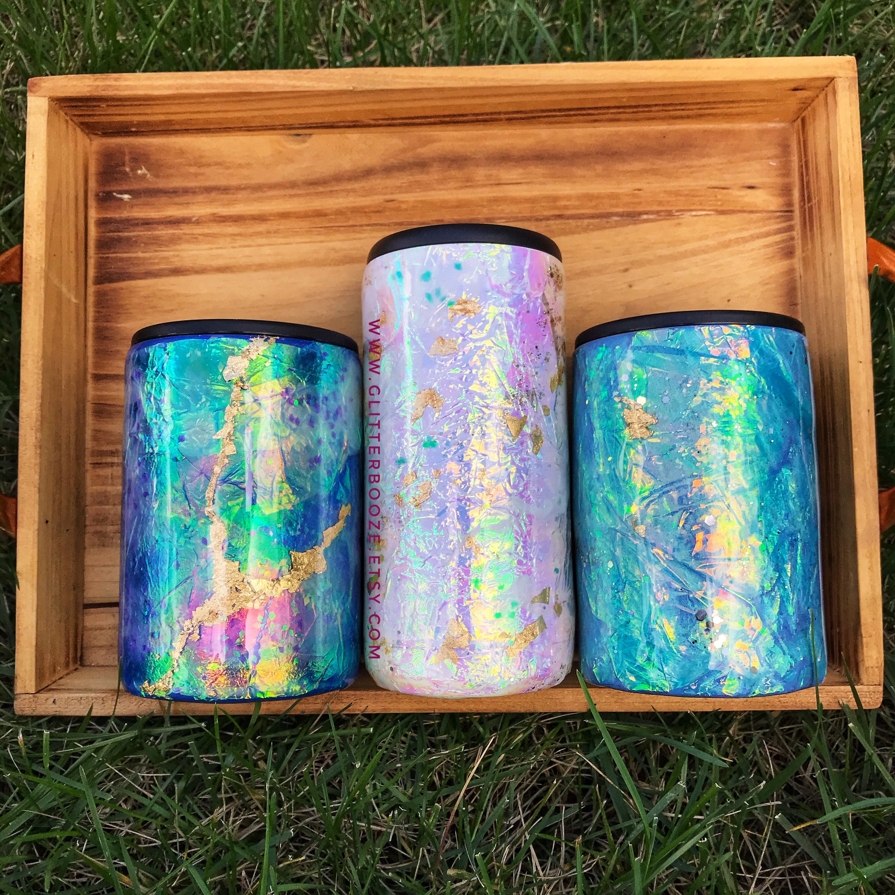 Raw Opal Can Cooler Custom gemstone Tumbler realistic opal Etsy