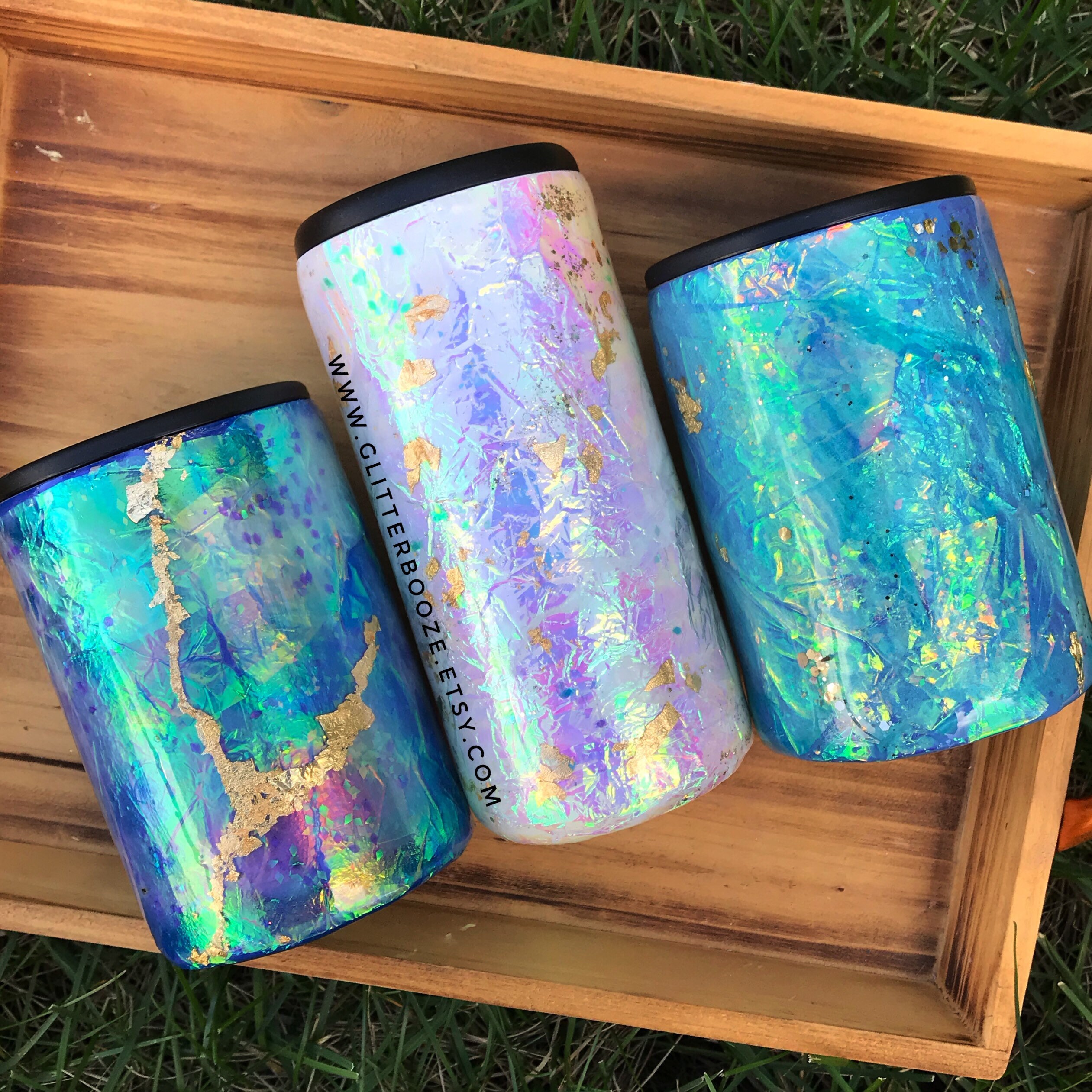 Raw Opal Can Cooler Custom Gemstone Tumbler Realistic Opal Etsy UK