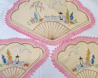 Vintage doileys, vintage embroidery, slow stitch supplies.