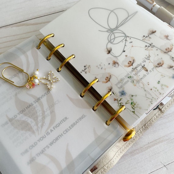 Buy Dainty Floral Vellum Set Planner Travelers Notebook Disc Online in  India 