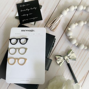 Glasses Clip | Planner | Journal | Travelers Notebook | Decoration | Page Marker | Bookmark |