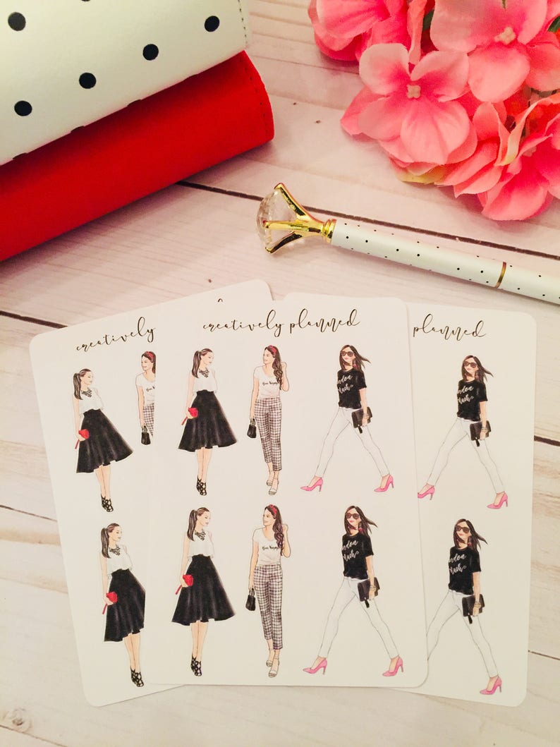 Fashion Girl Die Cuts II Autocollants Planner Die Cuts Etsy