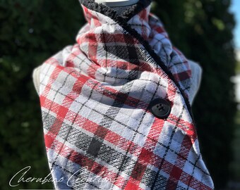 Red & Black Flannel Scarf - 007