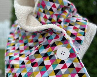 Geometric Cotton Print Scarf - 022