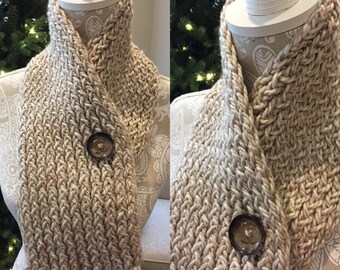 Brown and Cream Scarf