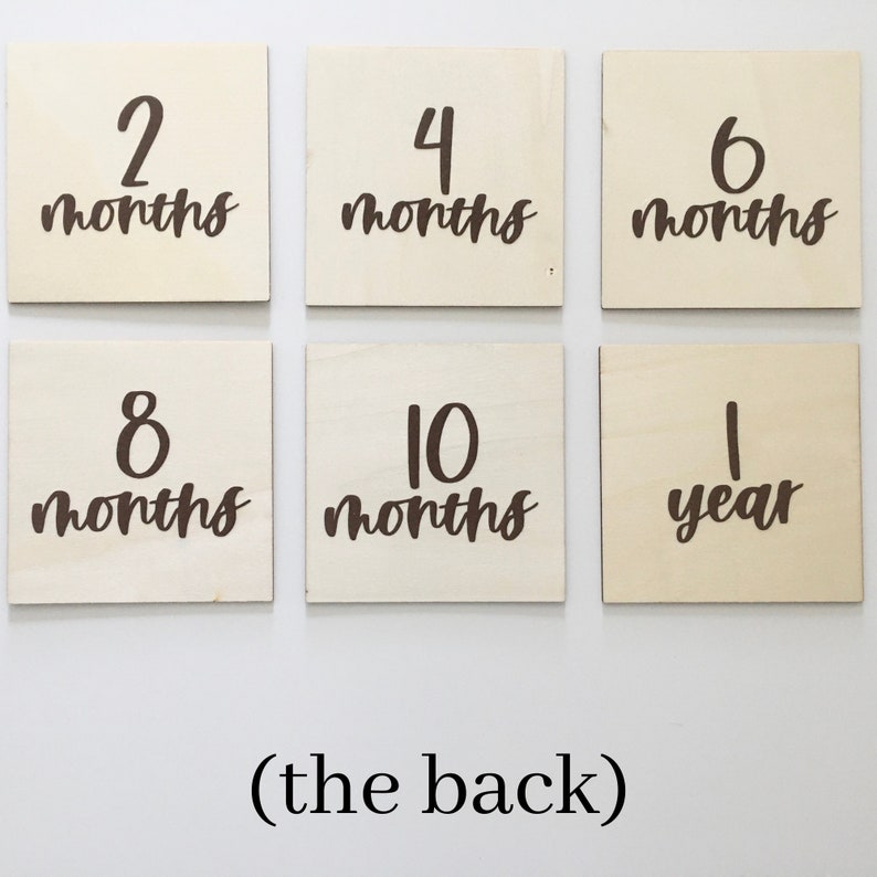HUDSON Gifts for New Moms Baby Announcement Milestone Month Signs Month Markers INCLUDES Pregnancy and Birth Sign