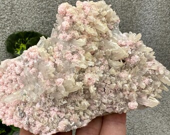 Rhodochrosite Stilbite Quartz Cluster, Davidkovo Bulgaria Mineral Specimen