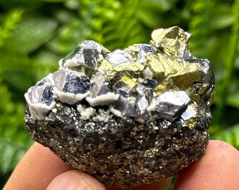 Chalcopyrite Galena Sphalerite Calcite Madan Bulgaria natural crystal minerals specimen clusters souvenirs