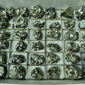 Pyrite Galena minerals flat 230x300 millimetres Madan Bulgaria natural crystal minerals specimen clusters souvenirs WholesaleMineralsBox