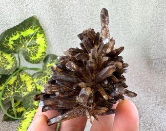 Quartz Limonite Calcite Cluster, Madan Bulgaria Mineral Specimen