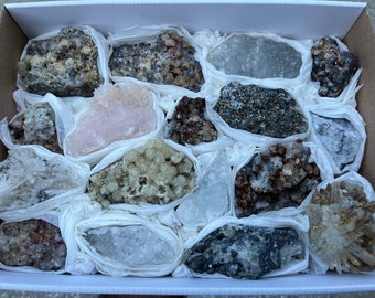 Mix Minerals flat 230x300mm.-from Madan Bulgaria natural crystal minerals specimen