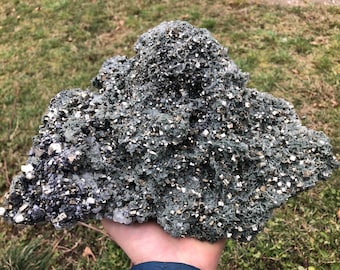 TOP Quartz-Chlorite Pyrite Sphalerite Calcite Borieva mine Madan, Bulgaria natural   Crystals-Minerals specimen