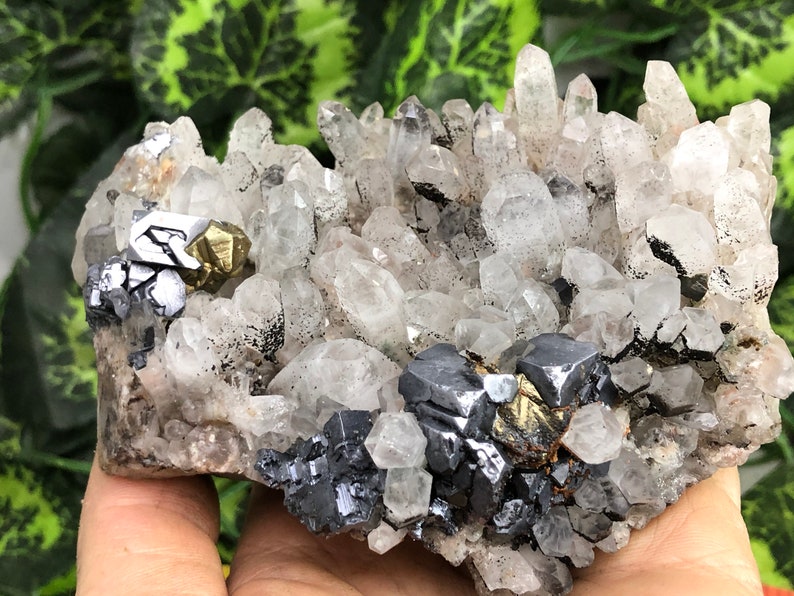Amazing Quartz-Chalcopyrite Galena Deveti Septemvri mine-Madan Bulgaria