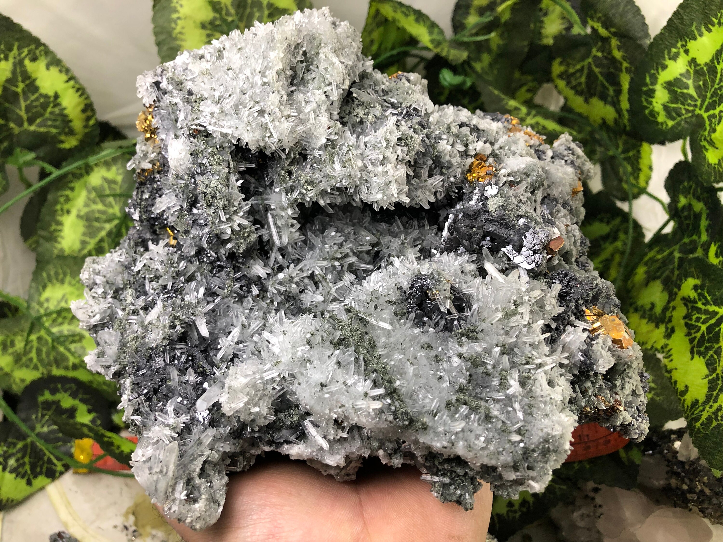 Pyriamazing Quartz -Sphalerite-E-Gyudyurska Mine-Erma Reka - Bulgaria Crystal Minerals Specimen Natural