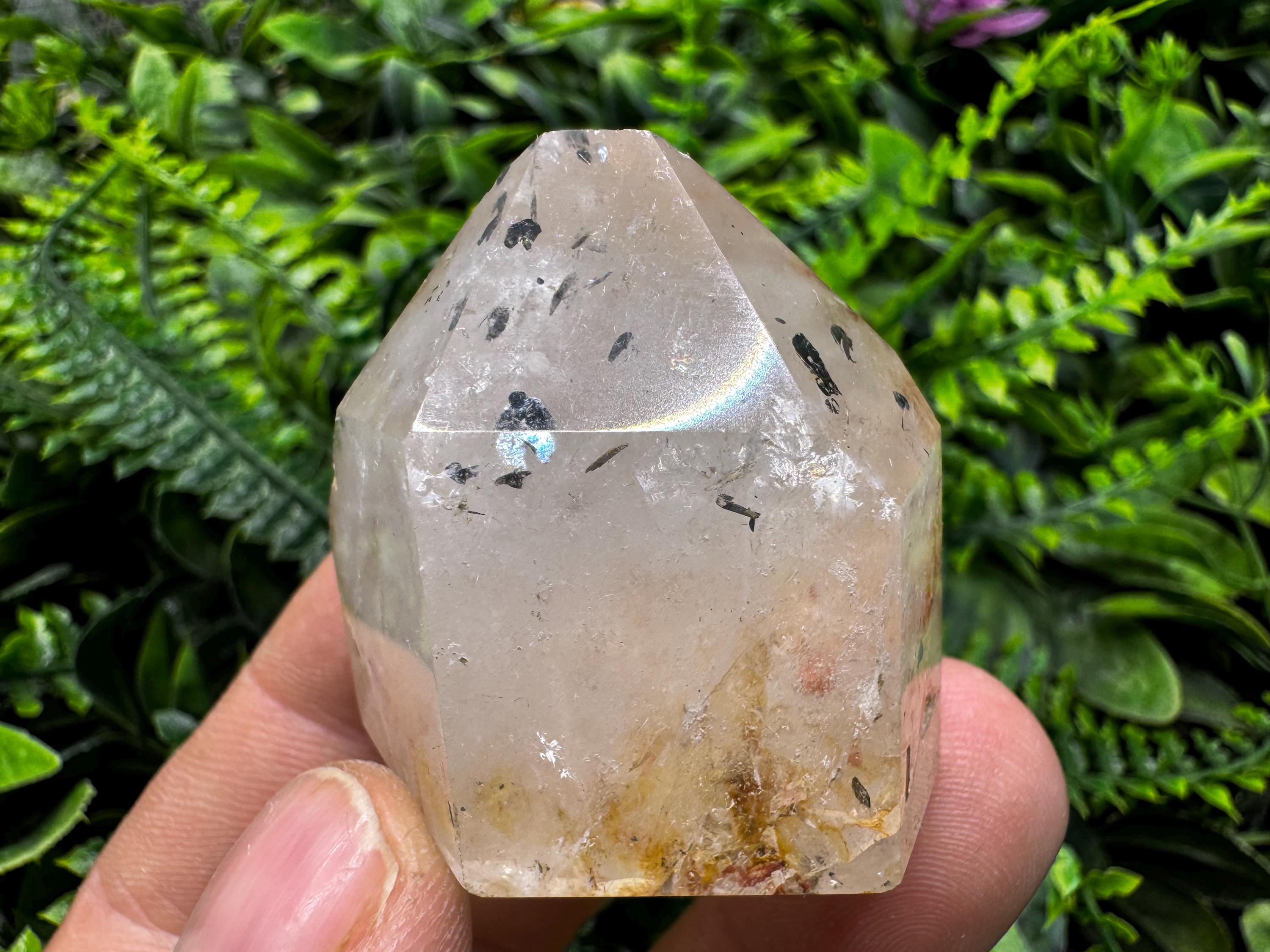 ブラジル産クォーツファントム天然水晶鉱物標本クラスターお土産