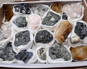 Mix Minerals flat 230x300mm.-from Madan Bulgaria natural crystal minerals specimen