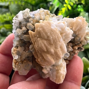 Wonderful Calcite (two generations)Quartz Krushev Dol mine Madan, Bulgaria