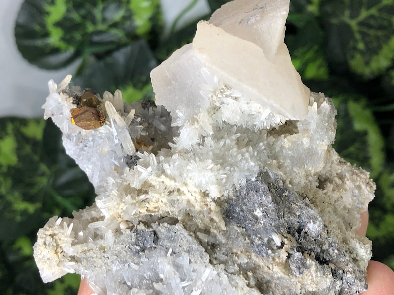 Amazing Quartz Pyrite Calcite Borieva mine Madan Bulgaria natural crystal minerals specimen