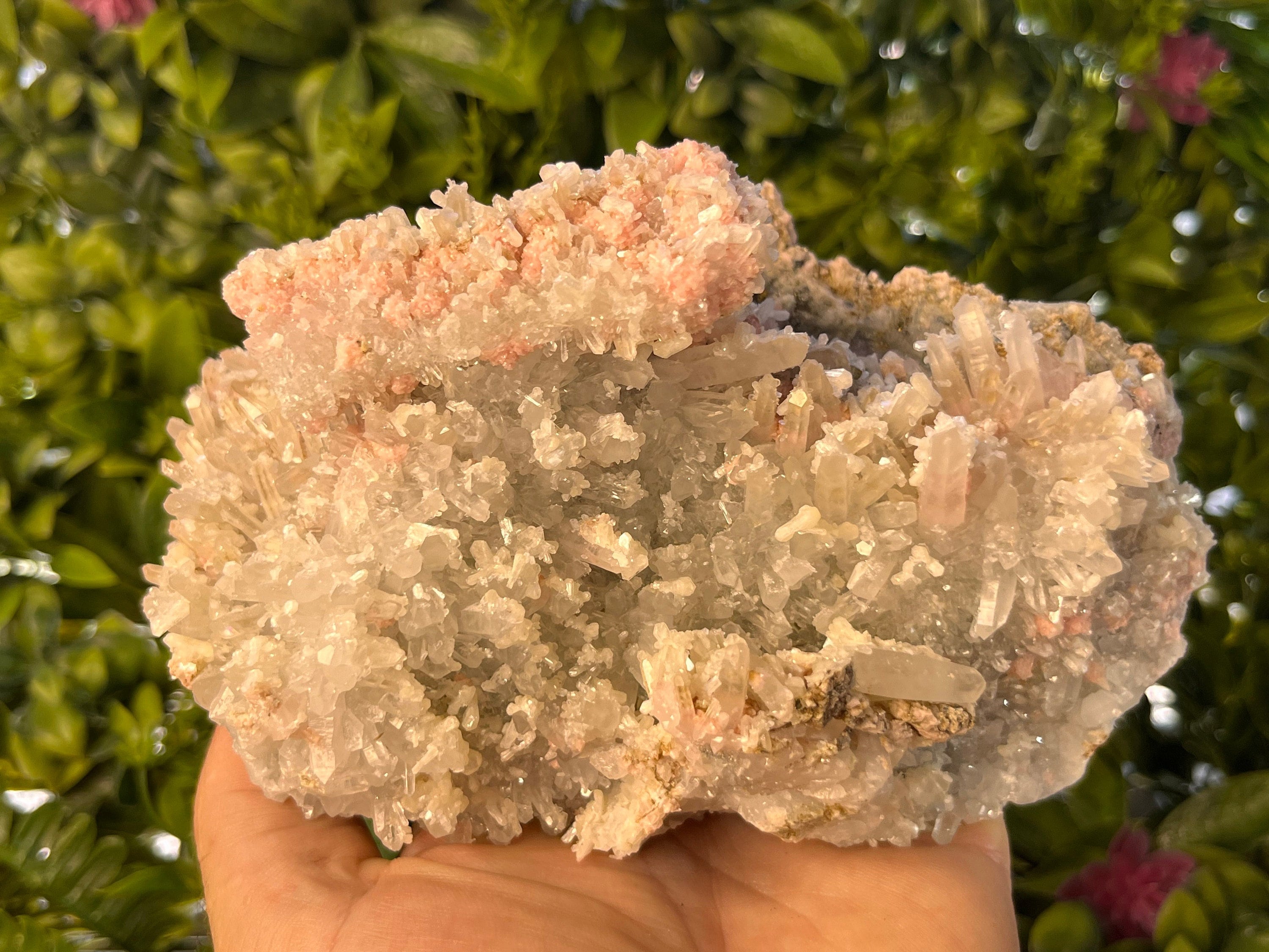 Rhodochrosite Quartz Stilbite/Locsalites - Starnitsa Deposit, Davidkovo Ore Field, Rhodope Mts, Smolyan Region, Bulgaria